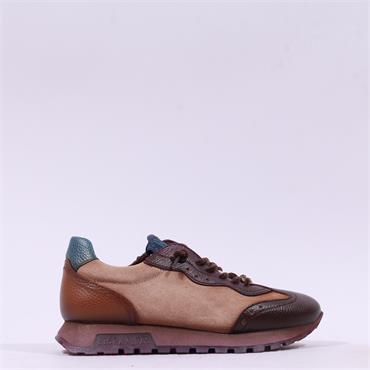 Hispanitas Oregon Bungee Lace Trainer - Almond Suede